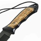 Preview: Nieto belt knife with black blade olive wood